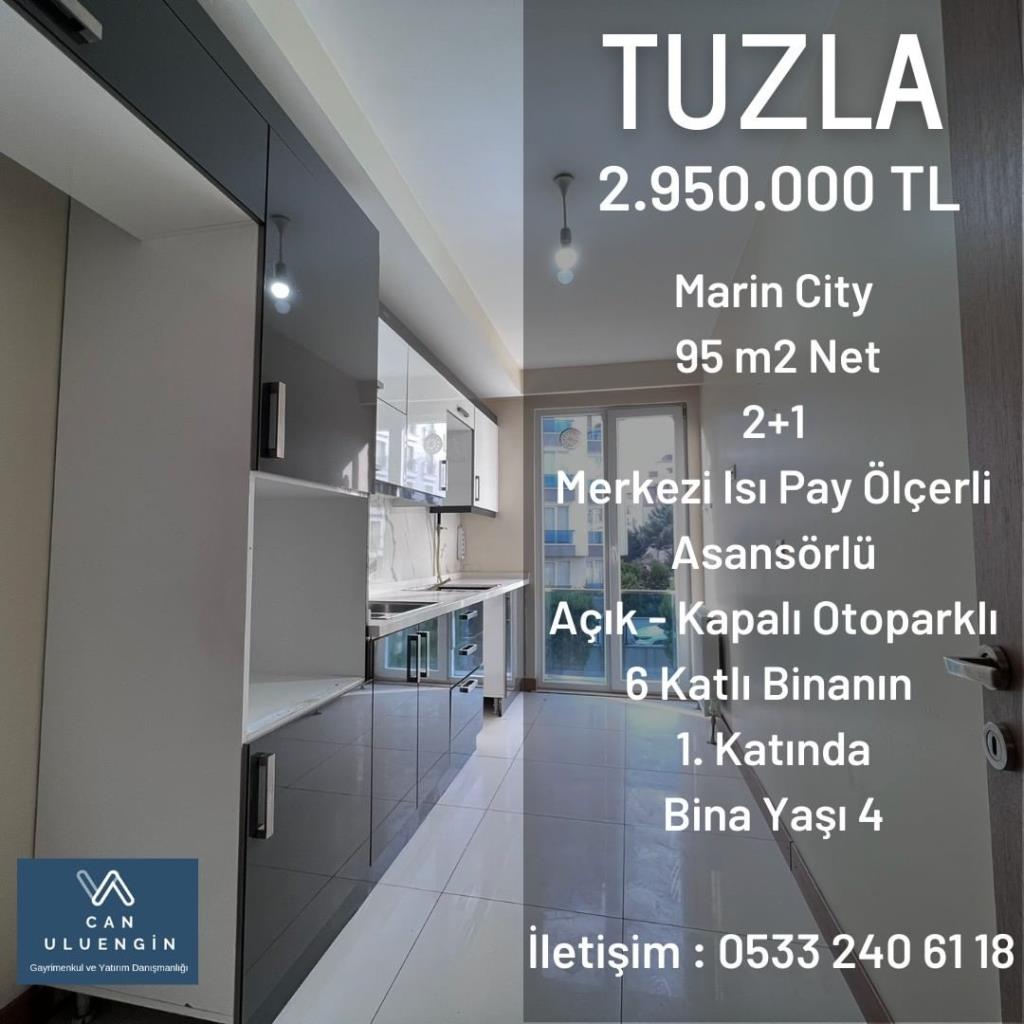 Tuzla Marin City'de 95 m2 Net 2+1