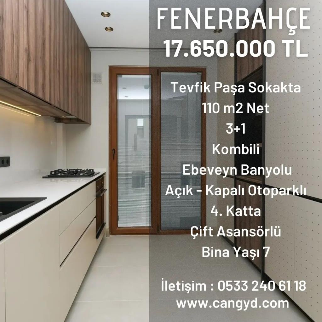 Fenerbahçe Tevfik Paşa Sokakta 110 m2 Net Satılık Daire