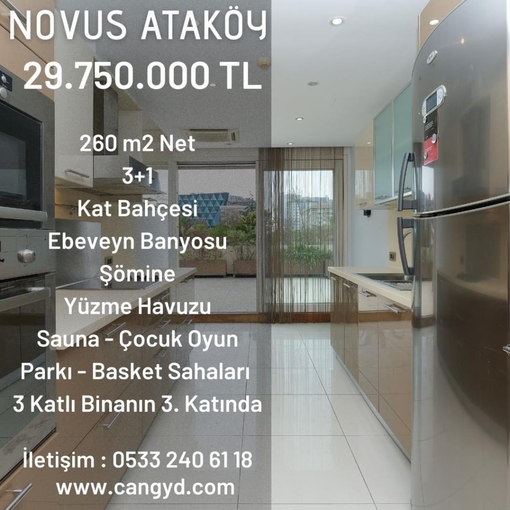 Novus Ataköy Penthouse 260 m2 Net Satılık Daire
