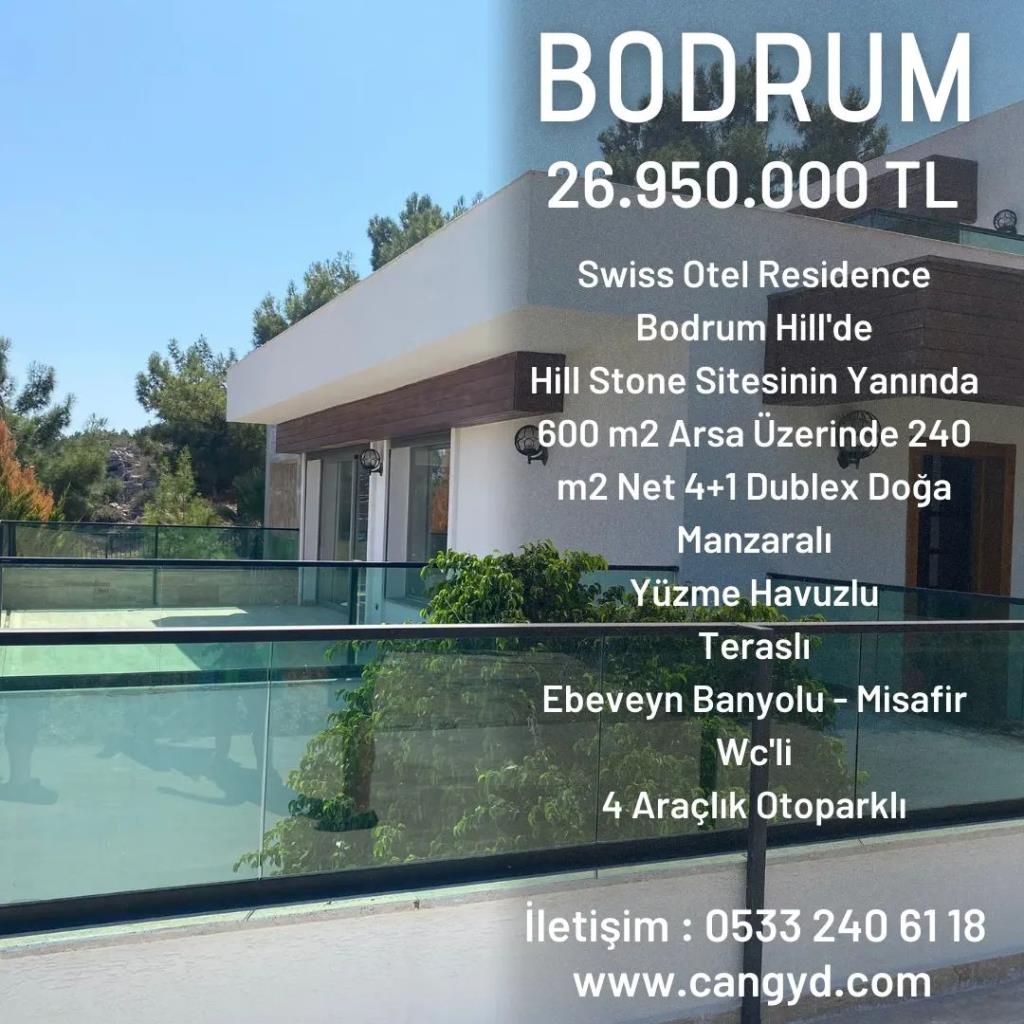 Bodrum Swiss Otel Residence Bodrum Hill'deki Satılık Villa