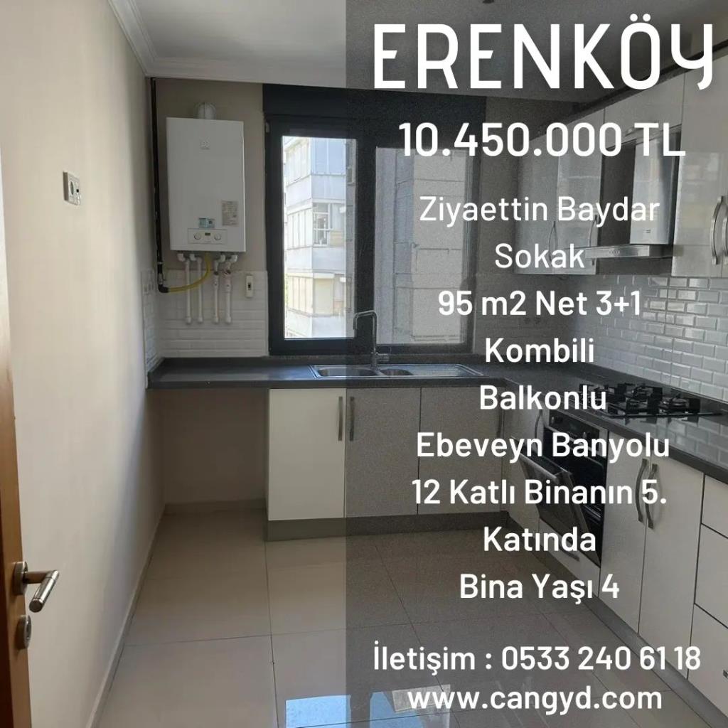 Erenköy Ziyaettin Baydar Sokakta 95 m2 Net Satılık Daire