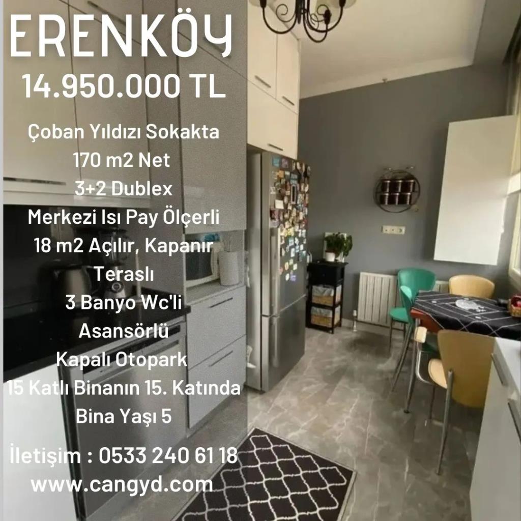 Erenköy Çoban Yıldızı Sokakta 170 m2 Net Satılık Daire