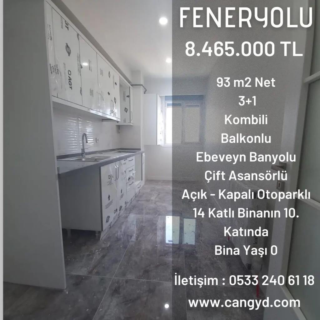 Feneryolu Yıldıray Sokakta 93 m2 Net Balkonlu Yeni Teslim Satılık Daire
