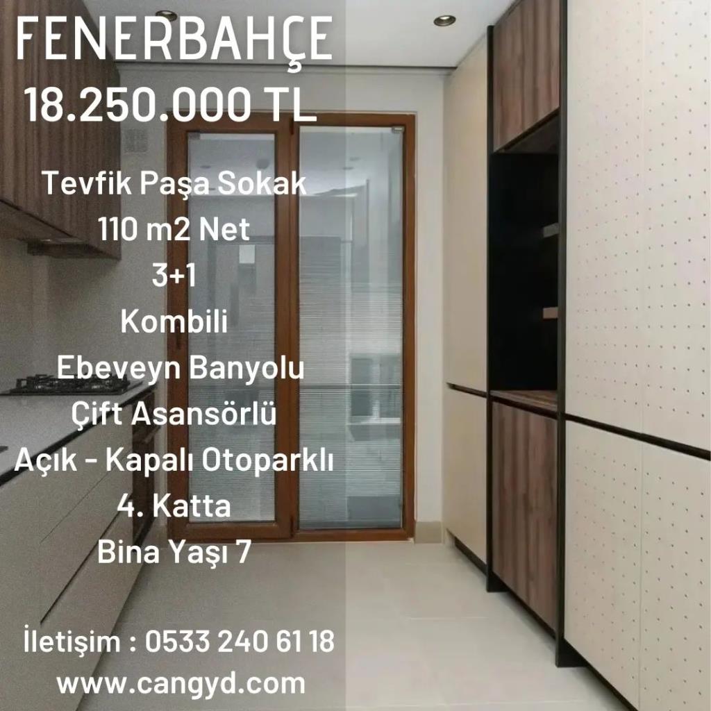Tevfik Paşa Sokakta 110 m2 Net Satılık Daire