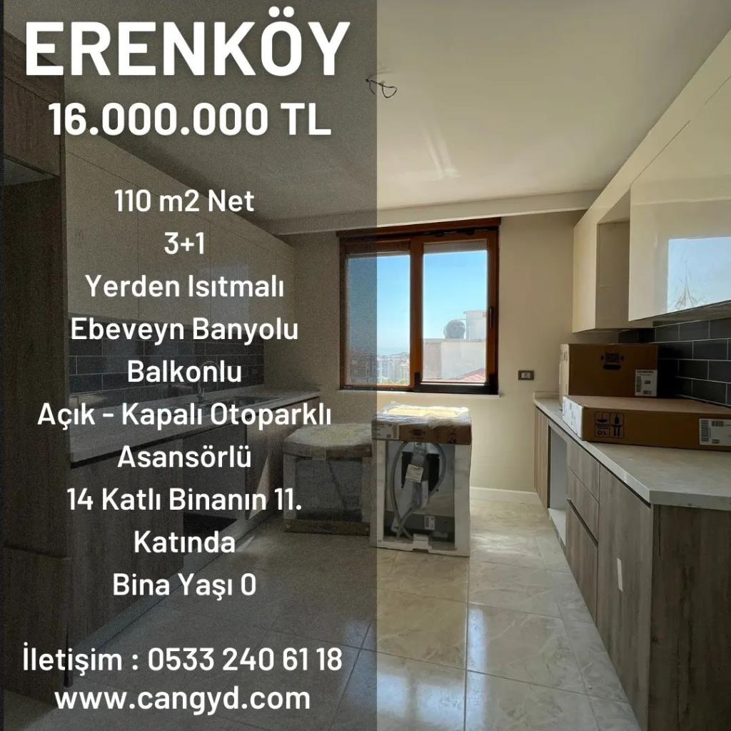 Erenköy Yesari Asım Arsoy Sokakta 110 m2 Net Satılık Daire