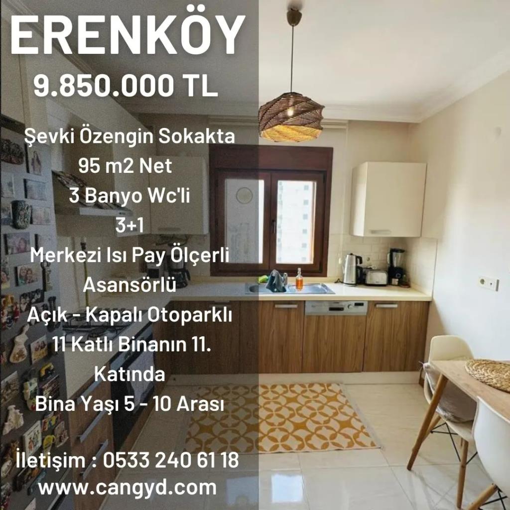 Erenköy Şevki Özengin Sokakta 95 m2 Net Satılık Daire