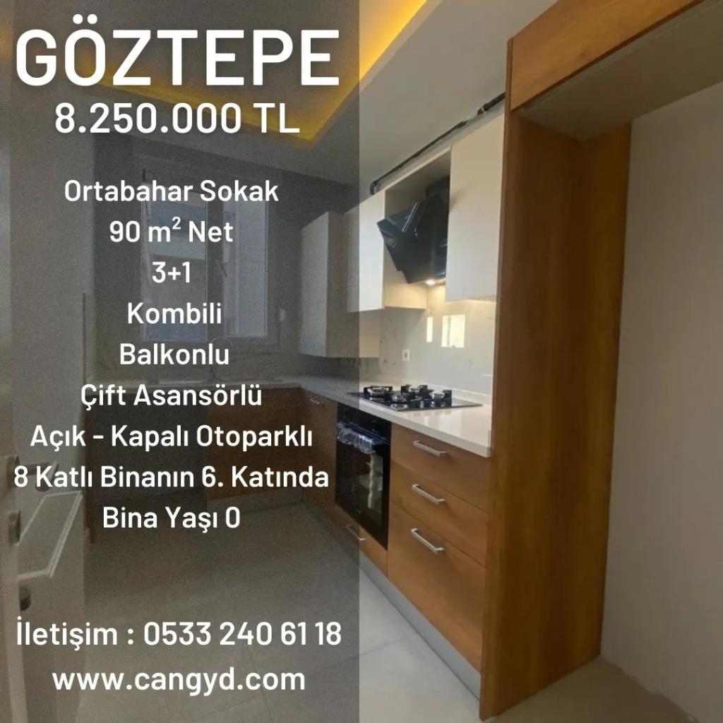 Göztepe Ortabahar Sokakta 90 m2 Net Satılık Daire