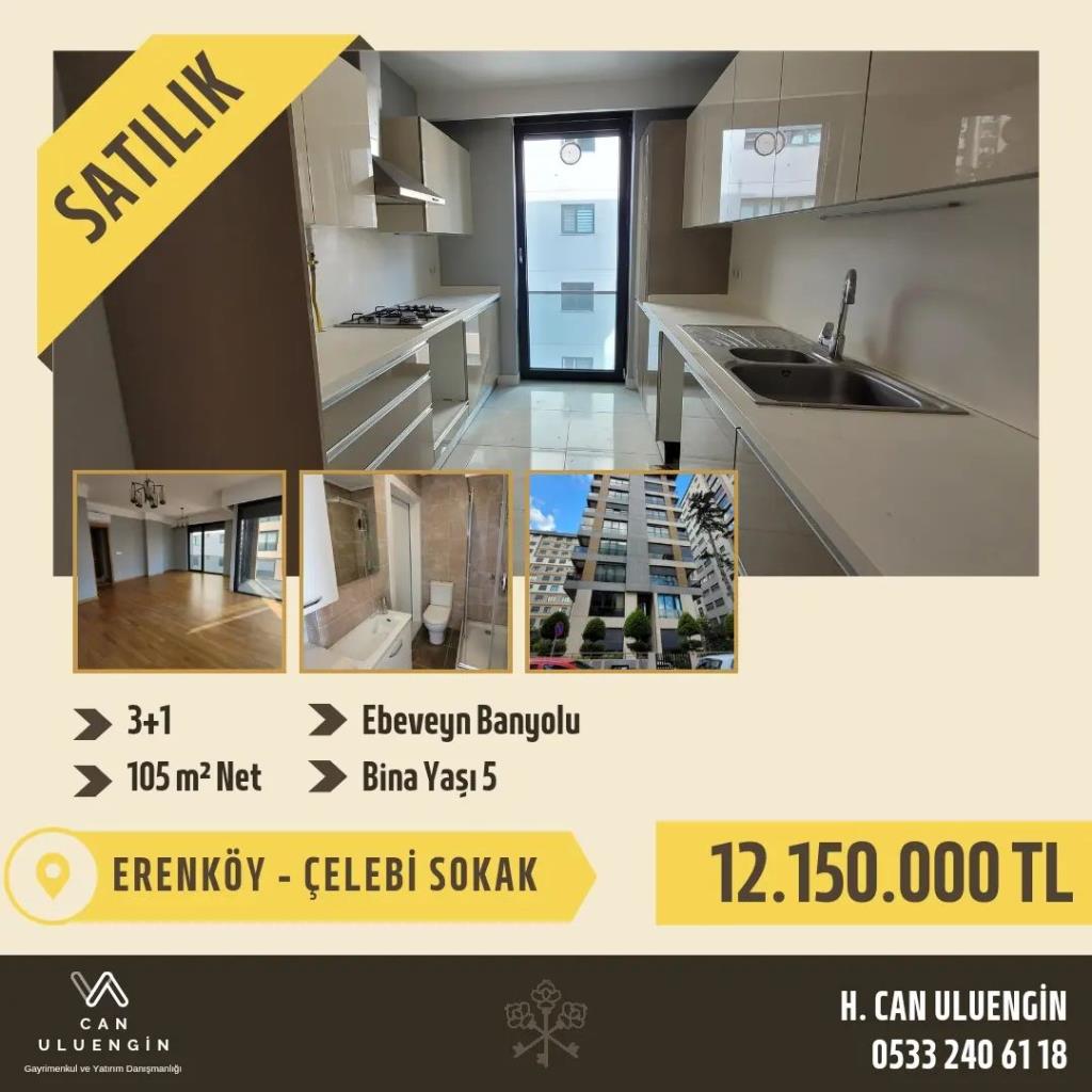 Erenköy Çelebi Sokakta 105 m2 Satılık Daire