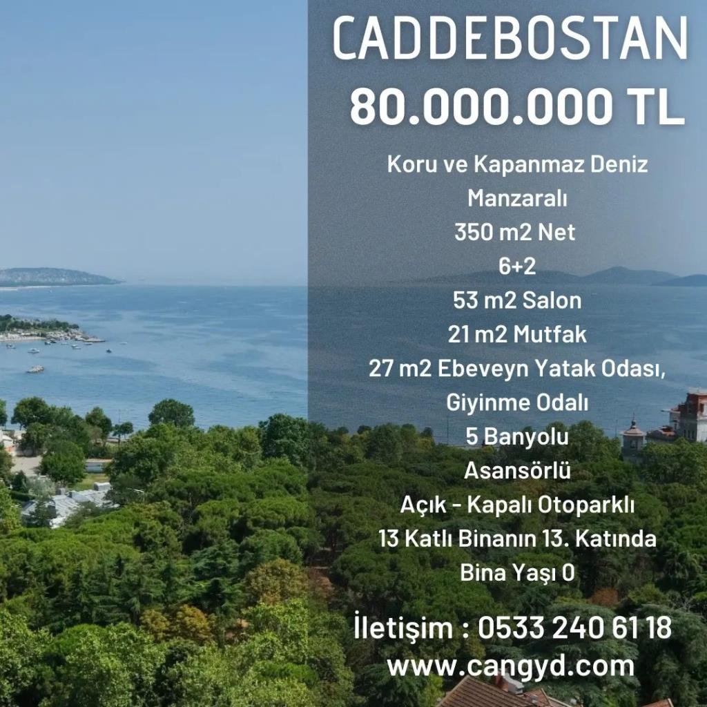 Caddebostan'da Lebi Derya Deniz Manzaralı Satılık Daire