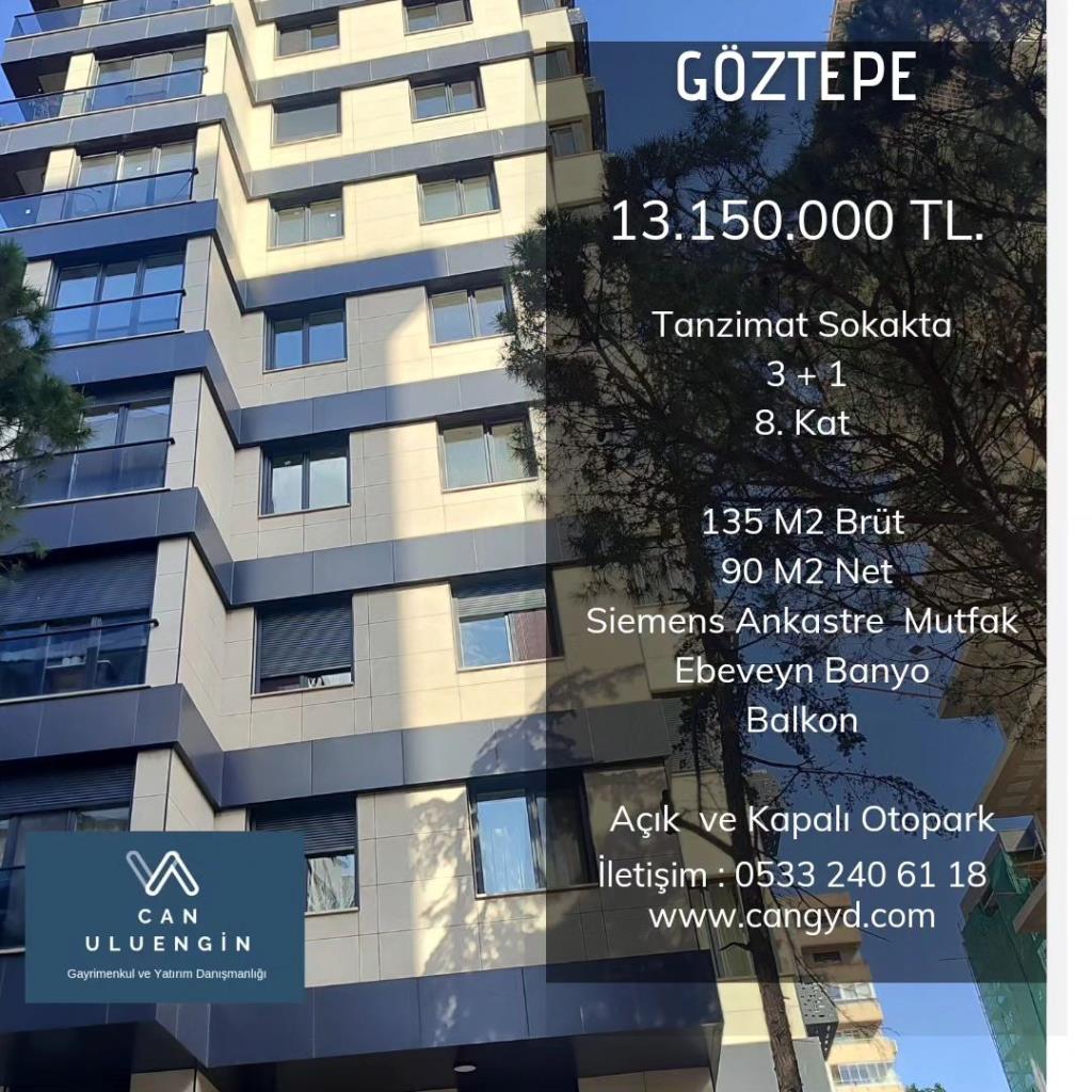 Göztepe Tanzimat Sokak'ta 90 m2 Net Satılık Daire